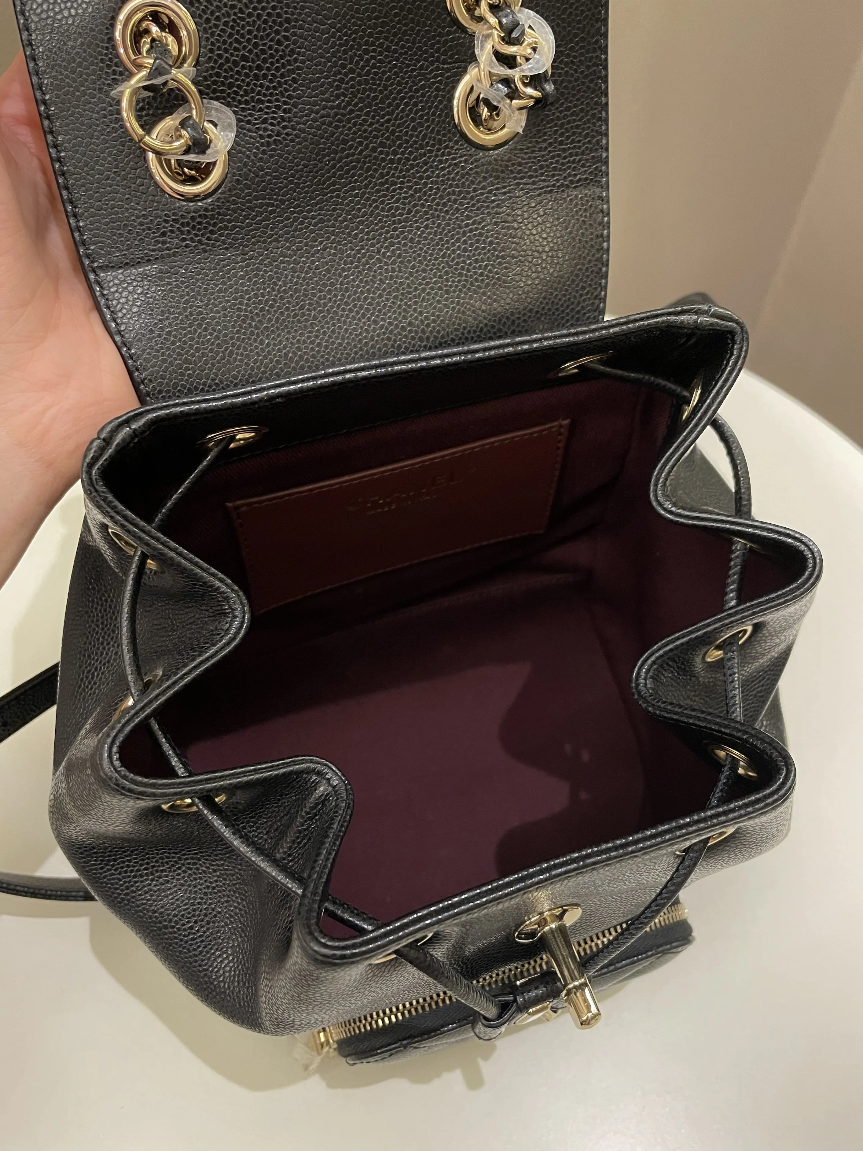 Chanel 22B Business Affinity Backpack Black Caviar
