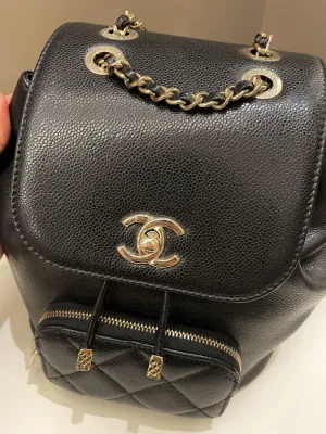 Chanel 22B Business Affinity Backpack Black Caviar