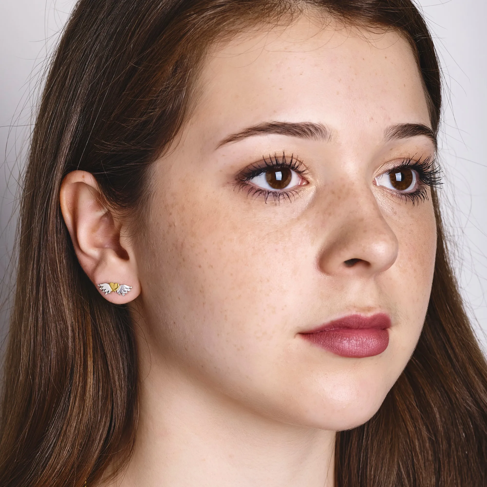 Classic Winged Heart Earrings