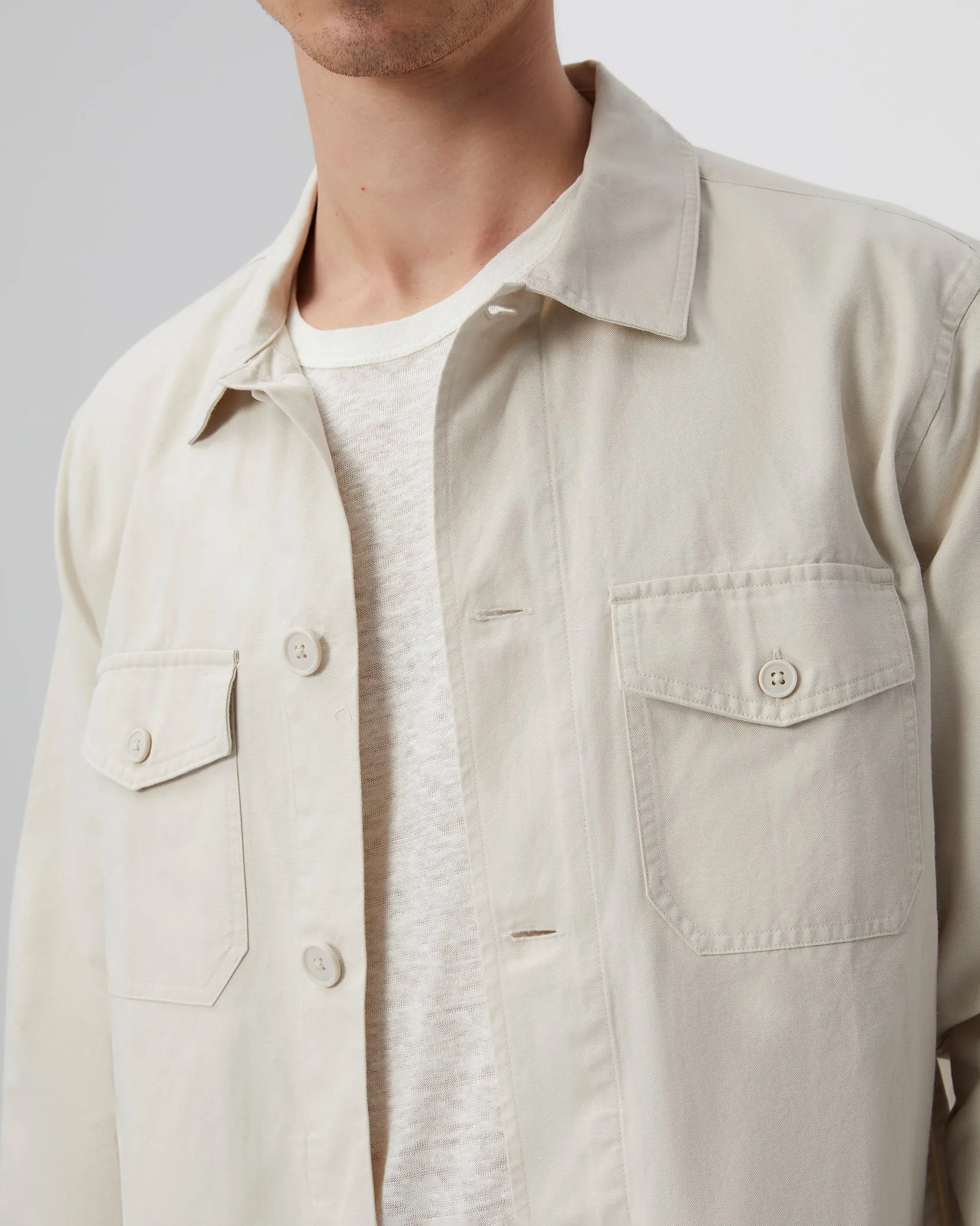 Garment Dyed Twill Overshirt
