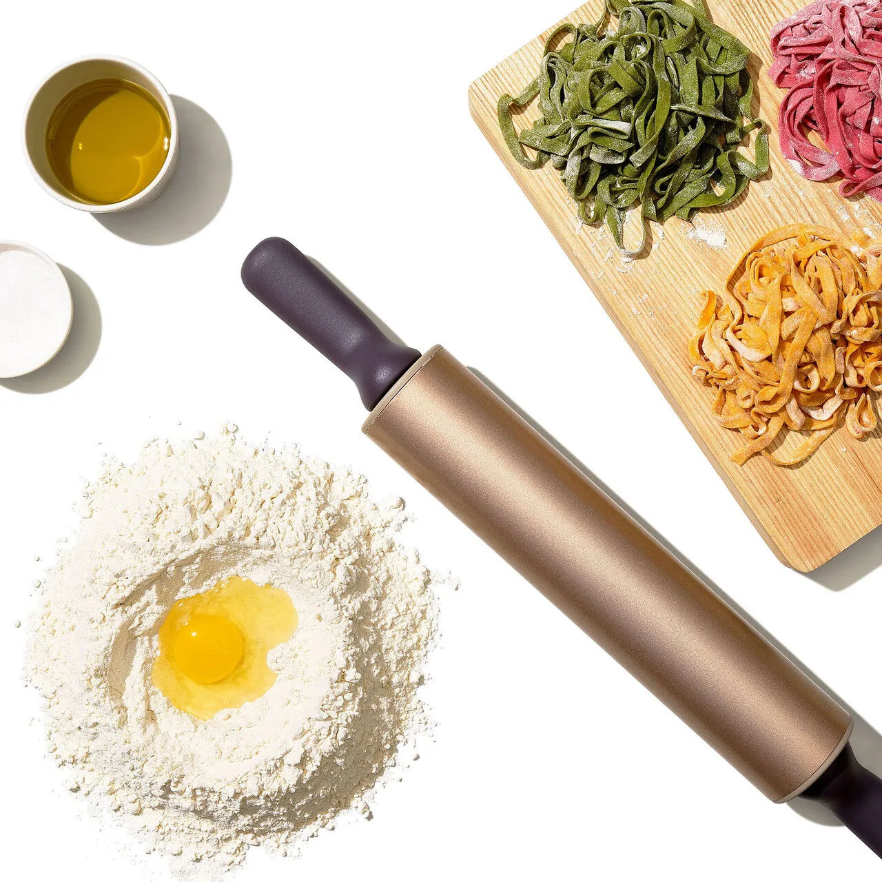 OXO Good Grips Non-Stick Rolling Pin – Comfortable Grip & Even Rolling for Dough, Pastry, and Baking