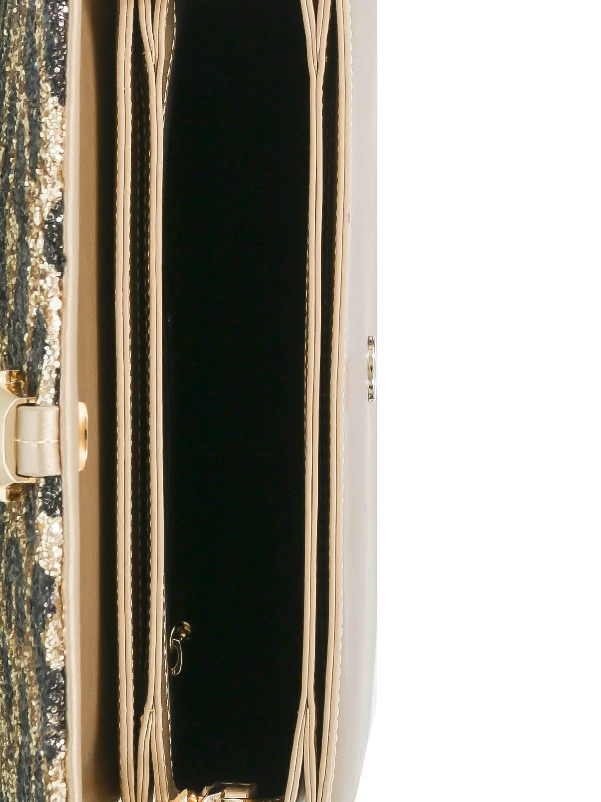 Roberto Cavalli Class GWLPCF D61 Milano Rmx 00 Gold/ Black Large Shoulder Bag