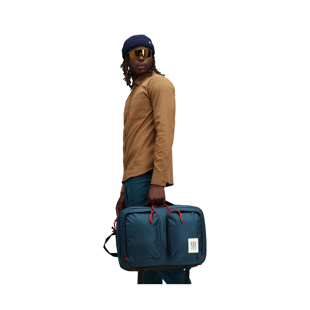 Topo Designs : Global Briefcase : Desert Palm/Pond Blue