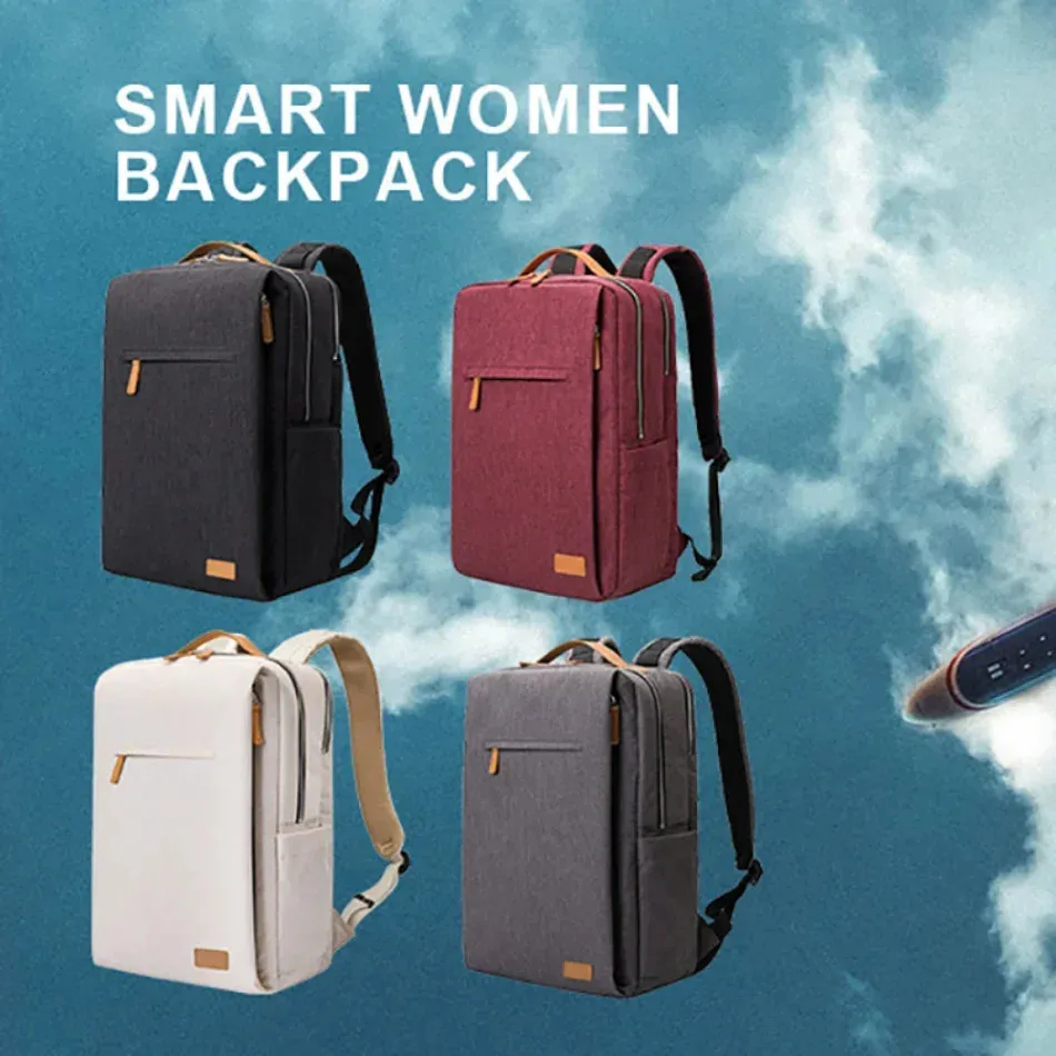 UAKISS  -  Multifunctional Travel Backpack Woman Airplane Bag Air Women's Notebook Bags For Women USB Charging Lightweight Laptop Bagpacks